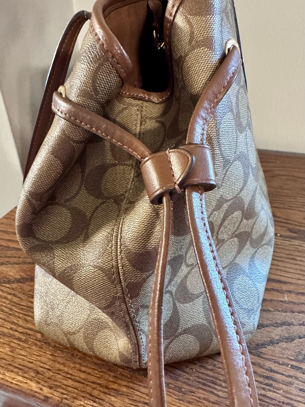 Coach Drawstring Carryall in Signature Canvas - Picture 9 of 11